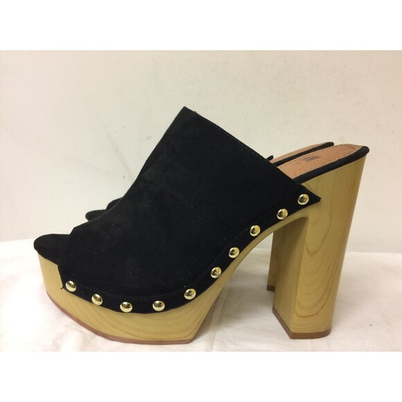 H&M women Platform slip on open toes  black Sandals~Size EUR 39 US 8 - Picture 4 of 12